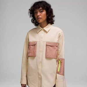 Lululemon Grind Fleece Hiking Overshirt Prosecco/Pink Clay Start 8
